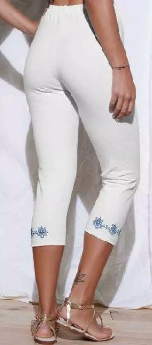 Rövid fehér női leggings