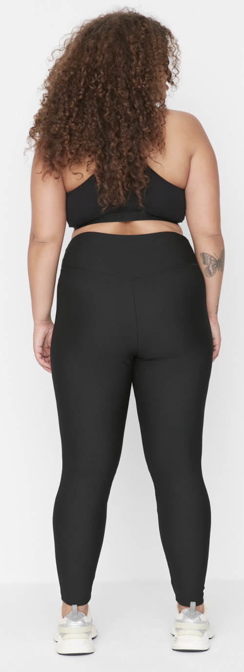 Fekete sport leggings pufók lányoknak